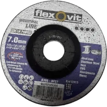Brusný kotouč Brusný kotouč Flexovit na ocel a nerez 115 x 7 x 22 mm