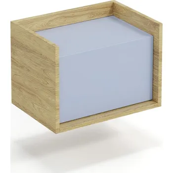 police KALANCHOE nízká skříňka 1D, hikor přírodní/nebeská modrá + vyzvednutí ZDARMA