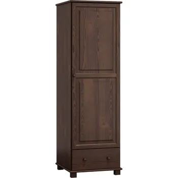 Šatní skříň Skříň šatní 1D BHAGIRA 5, masiv borovice, moření: ořech + vyzvednutí ZDARMA