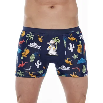 Boxerky Boxerky Cornette Tattoo 280/229 Koala Barva: Modrá - tmavě, Velikost: L