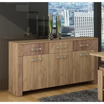 Komoda Komoda střední AKIVIDU mat, craft zlatý/craft tobaco, 5 let záruka + vyzvednutí ZDARMA