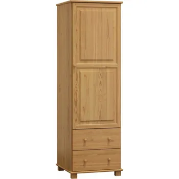 Šatní skříň Skříň policová 1D BHAGIRA 4, masiv borovice, moření: olše + vyzvednutí ZDARMA