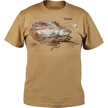Pánské tričko Tričko Traper T-shirt Art Grayling Sand vel. XXXL