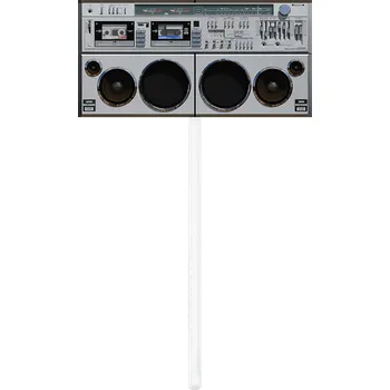 Jedlá dekorace na dort Zápich do dortu - Boombox, rádio, kazeťák - #1