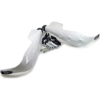 Motocyklový chránič pitbike blastry, chrániče rukou plastové, bílé