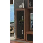 Regál GOUDINI 5, švestka wallis/černý lesk, 5 let záruka + vyzvednutí ZDARMA