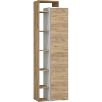 Šatní skříň Policová skříň DORINDA levá, craft bílý/craft zlatý, 5 let záruka + vyzvednutí ZDARMA