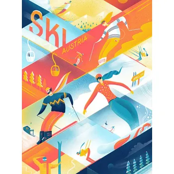 Plakát Plakát, Obraz - Ski the Lines, Mark Harrison