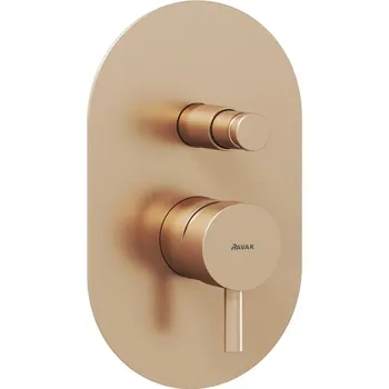 Vodovodní baterie Podomítková baterie Ravak Espirit ES 061.60RGB.O2 2-cestná s tělesem, Rose Gold Brushed