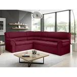 Rohová sedačka MUSTELIN levá, vínová látka +možnost VÝNOSU + vyzvednutí ZDARMA
