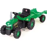 Dětský traktor šlapací s vlečkou, zelený