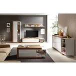 SPIRALIS obývací sestava, dub samdal/bílý lesk + vyzvednutí ZDARMA