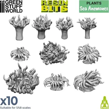 Plastikový model 3D Printed Set Sea Anemones Plants – 3D tištěné mořské sasanky (10 ks)
