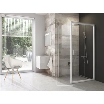 Pevná stěna Ravak BLPS 90, bílá+transparent