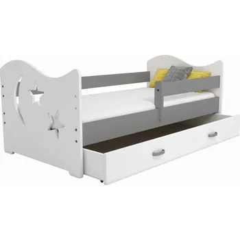 Dětská postel Dětská postel ORTLER 80x160 typ 1, bílá čela + šedé boky + vyzvednutí ZDARMA