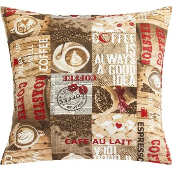 Povlak na dekorativní polštářek Bellatex Povláček EMA Hnědá,Červená