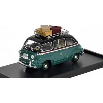 autíčko Fiat 600 D Multipla 1960 Taxi di Milano 1:43 - BRUMM Fiat-600 D Multipla Taxi Milán 1960 - kovový model auta