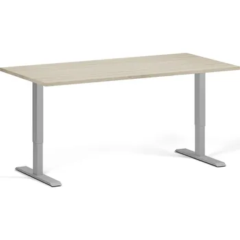 Psací stůl B2B Partner Výškově nastavitelný stůl, 160x80 cm, 1 motor, šedá podnož, dub přírodní