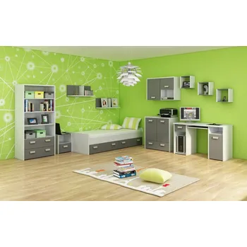 Dětský pokoj Dětský pokoj NELLORE III, craft bílý/grafit, 5 let záruka + vyzvednutí ZDARMA