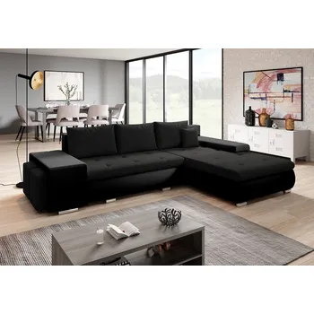 Sedací souprava Rohová rozkládací sedačka COLORITO MINI T 13, černošedá/černá +možnost VÝNOSU + vyzvednutí ZDARMA