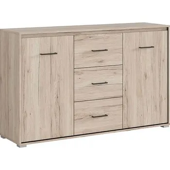 Komoda GOFRY kombinovaná komoda, dub san remo světlý/šedý wolfram, 5 let záruka DOPRODEJ + vyzvednutí ZDARMA