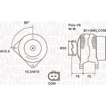 Alternátor Alternátor MAGNETI MARELLI 063731825010
