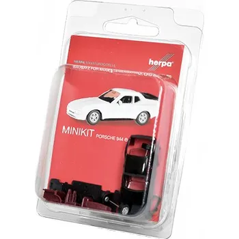 autíčko Porsche 944 černá 1:87 - Herpa stavebnice Porsche 944 - stavebnice KIT