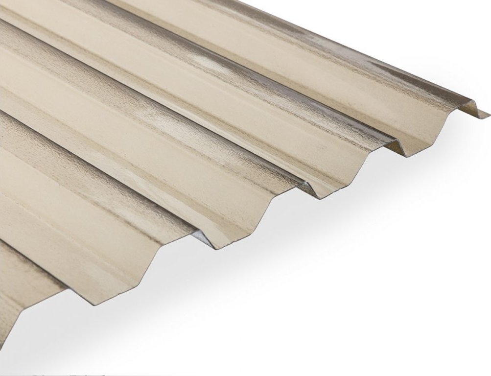 Palram trapézová polykarbonátová deska BRONZ Rozměr formátu: 1060 x 4000mm s jemnou povrchovou krupičkou