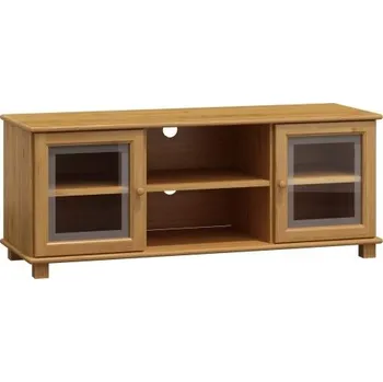 Televizní stolek RTV stolek TAMONAD 2, šíře 136 cm, masiv borovice, moření: olše + vyzvednutí ZDARMA