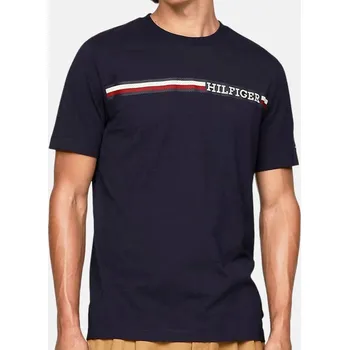 Pánské oblečení Pánské modré triko Tommy Hilfiger - Velikost S, Barva Modrá 55741 mw0mw33688