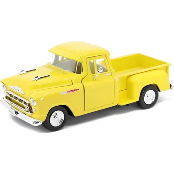 autíčko Chevrolet 3100 Stepside Pick-up 1957 žlutá 1:24 - MOTORMAX Chevy 3100 Stepside yellow - kovový model auta