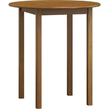 Jídelní stůl Stůl DASHEN 3, průměr 70 cm, masiv borovice, moření dub + vyzvednutí ZDARMA