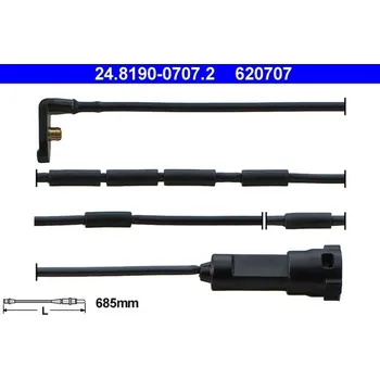 Autodíl Výstražný kontakt, opotřebení obložení ATE 24.8190-0707.2