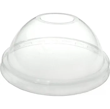 Jednorázové nádobí Víčko DOME s dírou pr.95mm na PET kelímky 800ks/bal. BC5.6013 - výprodej