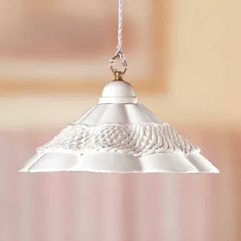 Ceramiche Závěsné světlo Gonnella, dekorace střed bílá, mosaz 1 x 100 W - Doprava zdarma