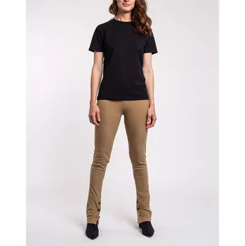 Dámské kalhoty Ninety Percent Felix Stretch Tencel™ Vent Leggings BROWN KHAKI M