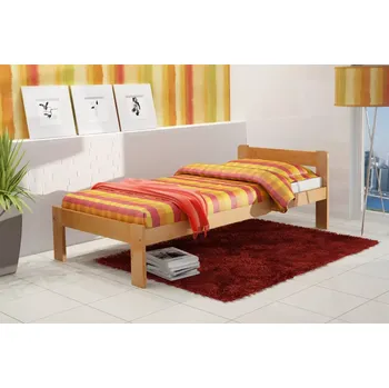 Masivní dřevěná postel FIORD 90x200 cm borovice masiv s matrací