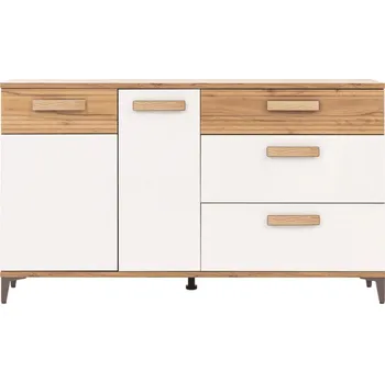 Komoda Komoda ANTIOPE 2D3S, dub craft zlatý/bílá alpský lesk + vyzvednutí ZDARMA