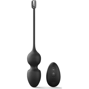 Venušiny kuličky Dorcel Love Balls Black, vibrační vaginální kuličky na dálkové ovládání s magnetickou technologií 22 x 3,5 cm