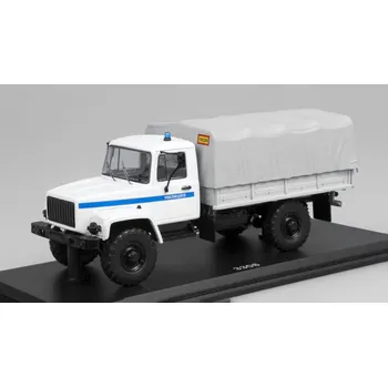 autíčko SSM - Start Scale Models GAZ-3308 4x4 Policie 1:43 - SSM GAZ 3308 4x4 Police - kovový model auta