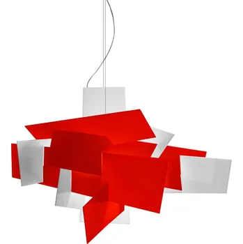 Foscarini Big Bang LED závěsné světlo, červené, Ø 130 cm - Ø stříšky 22 cm červená 1 x 58 W LED - Doprava zdarma