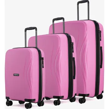 V&V TRAVEL Sada kufrů Flash Light Pink 3-set