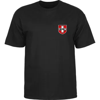 Pánské tričko bones Pánské triko swiss shield tee black