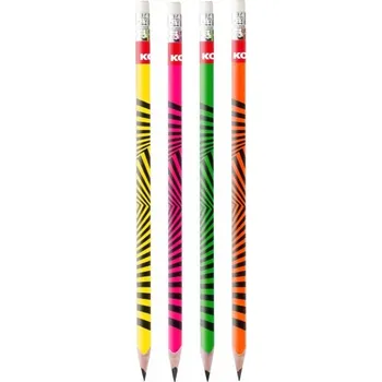 Grafitová tužka Obyčejná trojhranná tužka Kores Grafitos Neon č. 2 (HB)