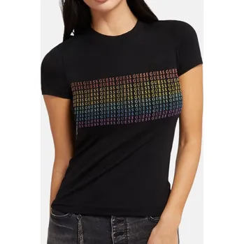 Dámské tričko Dámské černé triko Guess - Velikost M, Barva Černá 55800 w0yi08r0oy9