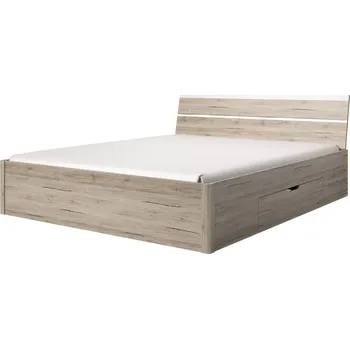 Postel MAGGIE postel 160x200 cm, dub san remo světlý/bílá +možnost VÝNOSU + vyzvednutí ZDARMA