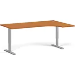 B2B Partner Rohový výškově nastavitelný stůl, 180x120 cm, 1 motor, L/P, šedá podnož, třešeň