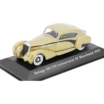 autíčko Delage D8 120 Letourneur & Marchand 1939 1:43 - Altaya časopis s modelem Delage D8 Letourneur a Marchand 1939 - kovový model auta