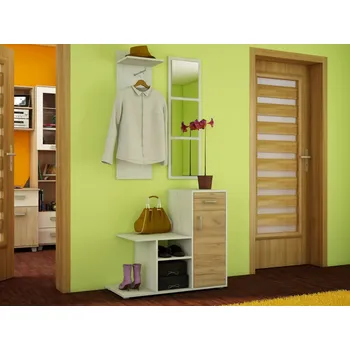 Předsíňová stěna Předsíň BINKA, craft bílý/craft zlatý, 5 let záruka + vyzvednutí ZDARMA