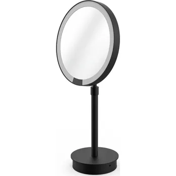 Lampička Decor Walther SR7X, kosmetické zrcátko, černá - Ø zrcátka 18,5 cm, Ø základny 13 cm matná černá LED celkem 10 W - Doprava zdarma